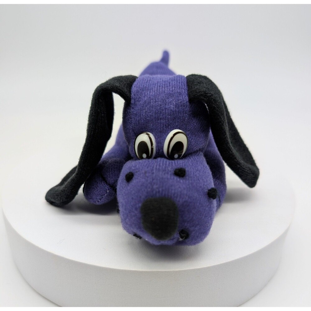 Ace Novelty Co Purple Plush Dog Stuffed Animal 7" Rare